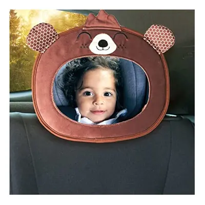 Diono Easy View Bear Character Baby Car Mirror, Safety Car Seat Mirror for Rear facing Infant, F