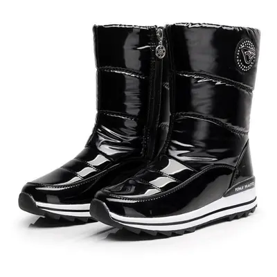 (black, 39) Womens Boots Shoes Thickened High-tube Snow Boots Plus Plush Warm Boots Women Cotton