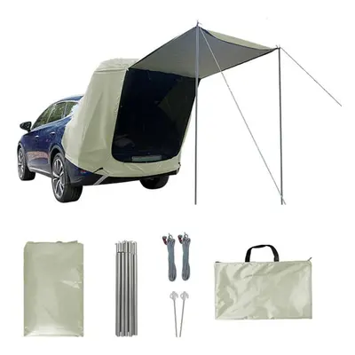 (white) Outdoor Car Trunk Tent Camping Picnic Car Rear Tent With Canopy Car Trunk Extension Tent