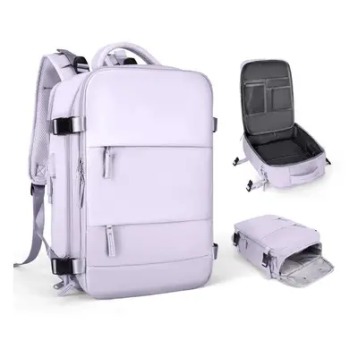 (purple) Travel Backpack Carry On Personal Item Bag For Flight Approved, Hand Luggage Suitcase W