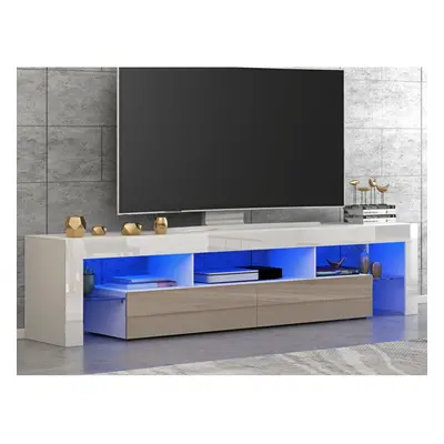 (White with Grey Doors) Hampton & Stewart RGB LED Tv Unit cm