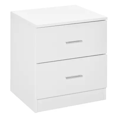 HOMCOM Bedside Table w/ Drawers, Nightstand, Side Storage Cabinet Unit