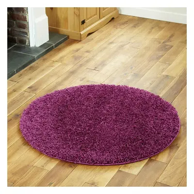 (110x110cm) LIVING ROOM THICK LARGE SHAGGY RUGS AUBERGINE PURPLE HALLWAY RUNNER RUG