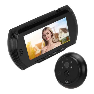 Digital Door Viewer Night Vision 4.5in LCD Display Ringtones Automatic Recording Doorbell Peepho