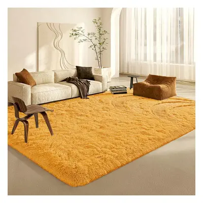 (Ochre, 80X300CM) Large Shaggy Rugs Non-Slip Fluffy Rug Soft Carpet Mat