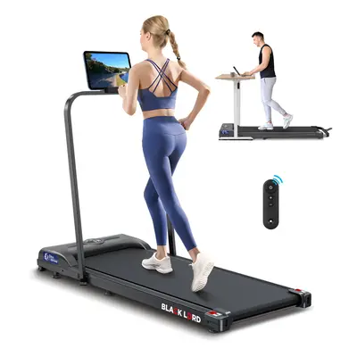 BLACK LORD Treadmill Walking Pad Gym Fitness Foldable handrail Black