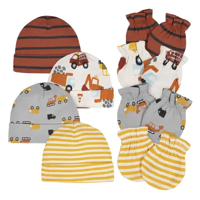 gerber Baby Boys 9-Piece cap and Mitten Sets Transportation Zone