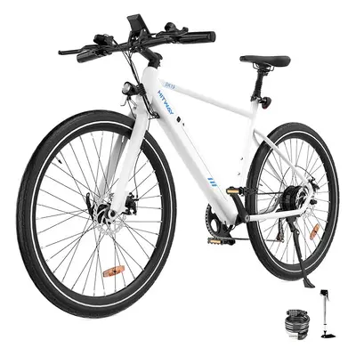 (White) HITWAY Electric Bicycle Bk19 Electric Bike 700C for Adults, Commute Trekking E-bike E Mo