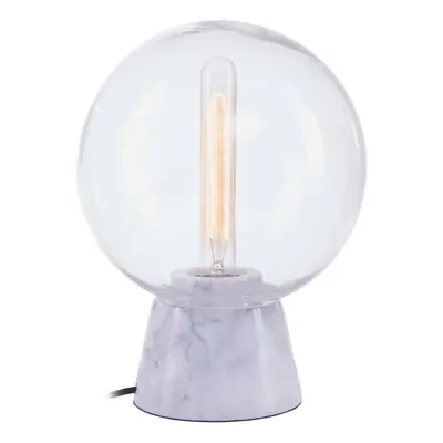 Premier Housewares Lamonte Grey Marble Base/EU Plug Globe Lamp