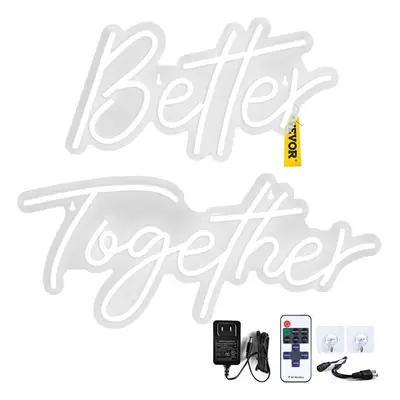 Vevor SYBZNBSMC24X1PT8YV1 x in. Better Together LED Neon Sign, Warm White