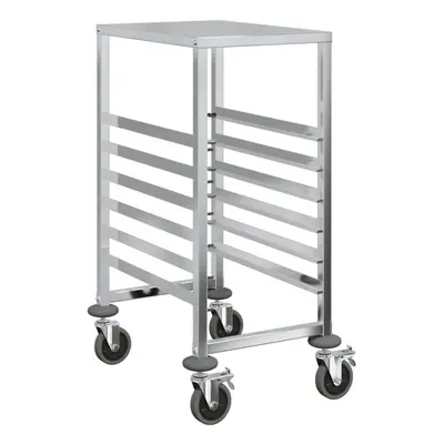 vidaXL Tray Trolley with GN Containers 39x55x87 cm Stainless Steel tray rack