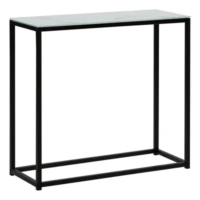 Console Table DELANO Tempered Glass Black/ White