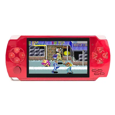 (Red) 8GB 10000+ Games 4.3 inch High Definition Retro Handheld Video Game Console Game Player fo