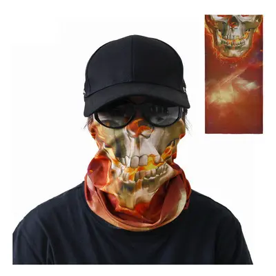 (Red) Outdoor Multifunctional Bandana Scarf Face Mask UV Protection Windproof An-dust Neck Gaite