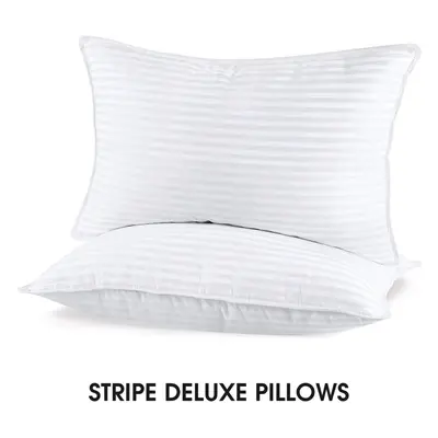 (STRIPE PILLOW, PACK OF 6) Ultra Soft Pillows Memory Foam Stripe Bounce Back