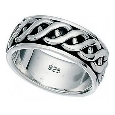 (S) Sterling Silver Mens 8mm Celtic Design Rotating Ring 7.50grams (Sizes N - Z)