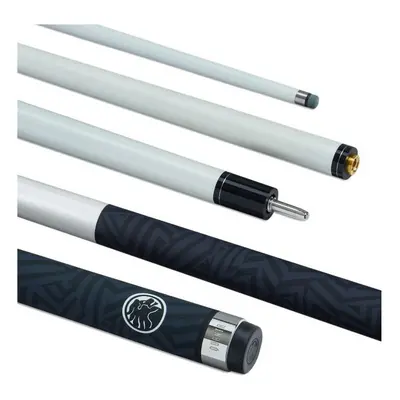 (White) PowerglideÂ Quanta Pool Cue Carbon Fibre Composite Piece 57" 10mm Tip Rubber Bumper - Bl