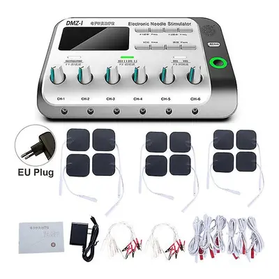 (Eu plug) Eletric muscle stimulator output channel digital electrical acupuncture needle health 