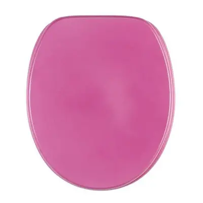 Soft Close Toilet Seat | High-Quality Surface | Stable Hinges | Easy to Mount | Glittering Pink