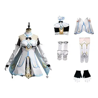 (FullSet, M) Cosplay Lumine Genshin Impact Costume Halloween Womens Carnival Suit Lolita