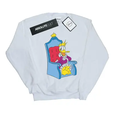 (4XL, White) Disney Mens Donald Duck King Donald Sweatshirt