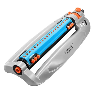 Oscillating sprinkler for up to square meters with TURBO motor. Rectangular lawn strip sprinkler