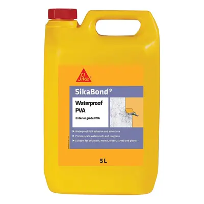 SIKA SKBDWATPVA5 SikaBond Waterproof PVA Exterior Grade, White, Litre