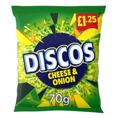 Discos Cheese & Onion Crisps 70g ( pack of )