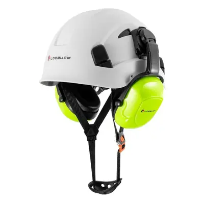 (White) Loebuck American Style Construction Work Safety Helmet With Goggles And Noise-reducing I