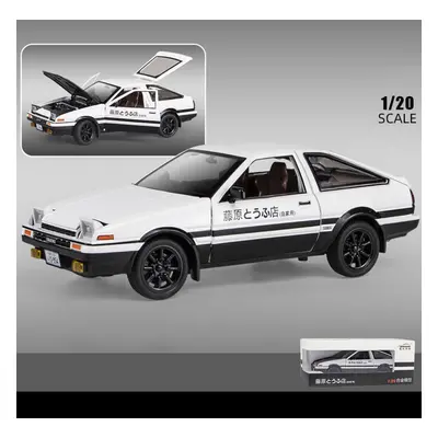 (white, 21*8*6.7cm) 1:20 Toyota Ae86 Initial D Model Car, Zinc Alloy Pull Back Toy Car With Soun