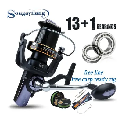 (6000) Sougayilang 13+1bb Carp Fishing Reel Super Strong Carp Fishing Feeder Spinning Reel Type 