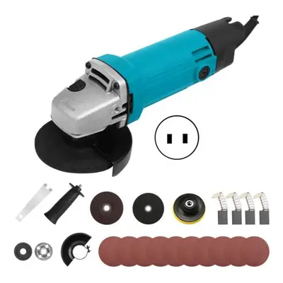 (US Plug) Set Electric Angle Grinder One-handed Operation High Power Us/uk/eu Plug Handheld Elec