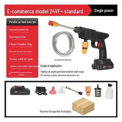(as the picture, batteries, e-commerce model) Rechargeable Wireless High-pressure Car Wash Water