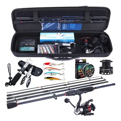 (1.98m&2000) Fishing Rod And Reel Set With Fishing Bag Section Spinning Rod And 13+1bb Casting R