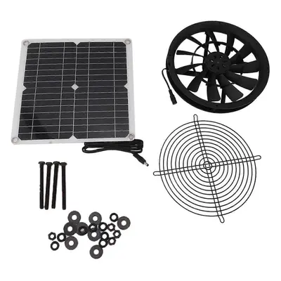 Solar Powered Fan, Solar Fan for Outside Shed Chicken Coop Greenhouse with Waterproof Fan Exhaus