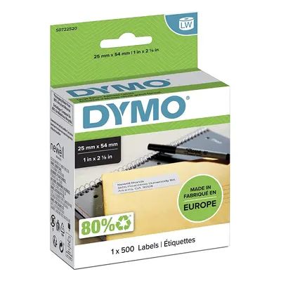 DYMO LW Large Return Address Labels, mm x mm, Roll of Easy-Peel Labels, Self-Adhesive, for Label