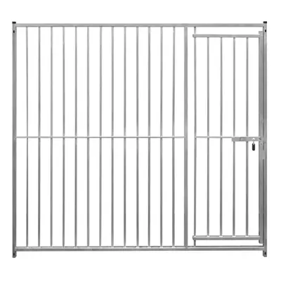 Dog Run Panels With Door Galvanised Steel Pen Fence 1.84m x 2m