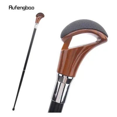 (as the picture) Red Black Leather Silver Walking Cane Fashion Decorative Walking Stick Gentlema