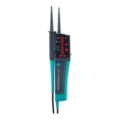 Kewtech KT1780 2-Pole Voltage Detector & Continuity Tester With LED Display and Torch, V, Green,