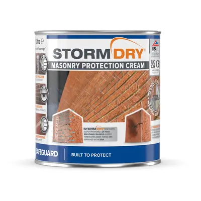 (1L) Stormdry Masonry Waterproofing Cream 25-Year BBA Approved Exterior Brick, Stone, Concrete, 