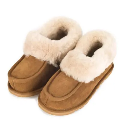 (4 UK, Chestnut) Eastern Counties Leather Womens/Ladies Sheepskin Lined Slipper Boots