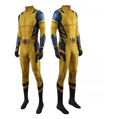 (Adult XL) Wolverine Cosplay Jumpsuit Deadpool Cos Bodysuit Adult Kids Halloween Costumes