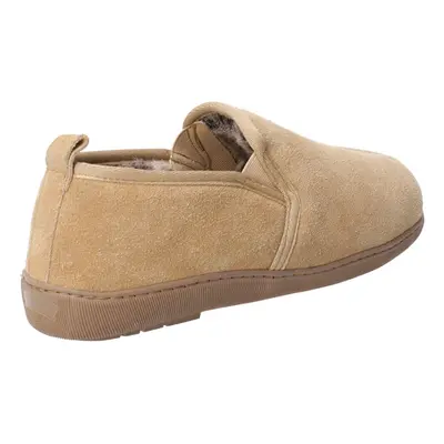 (Brown, (Adults')) Hush Puppies Arnold Suede Men's Tan Slippers