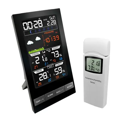 Weather Station Smart Wireless indoor Outdoor Sensor Hygrometer Pressure mmHg Barometer Alarm Cl