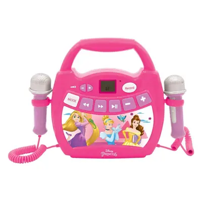 Lexibook MP300DPZ Disney Princess, My First Karaoke Digital Player with Toy mics, Wireless, Reco