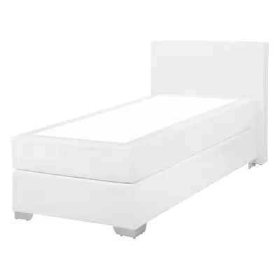 Divan Bed Faux Leather PRESIDENT x cm (EU Single) White