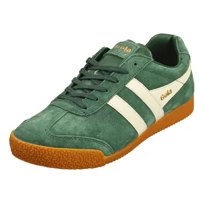 (7) Gola Harrier Womens Classic Trainers in Green White