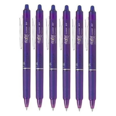 Pilot Purple / Violet Frixion Clicker Retractable Fine Rollerball Erasable Pens Pen 0.7mm Nib Ti