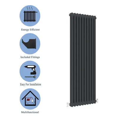 (Black, 1800*470mm) Cast Iron Style Radiators