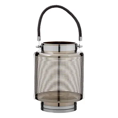 Premier Housewares Large Nickel Stripe Lantern